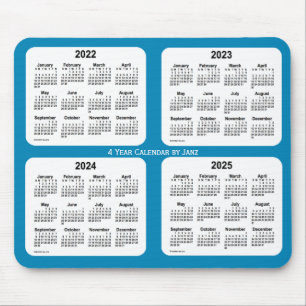 2022-2025 Steel Blue 4 Year Calendar by Janz Mouse Pad