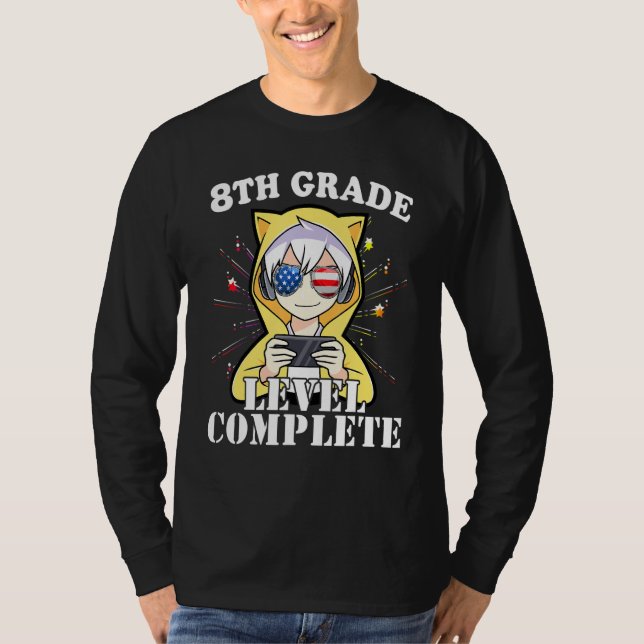 2022 8th Grade Graduation Boy Gamer Sunglasses Ame T-Shirt (Front)