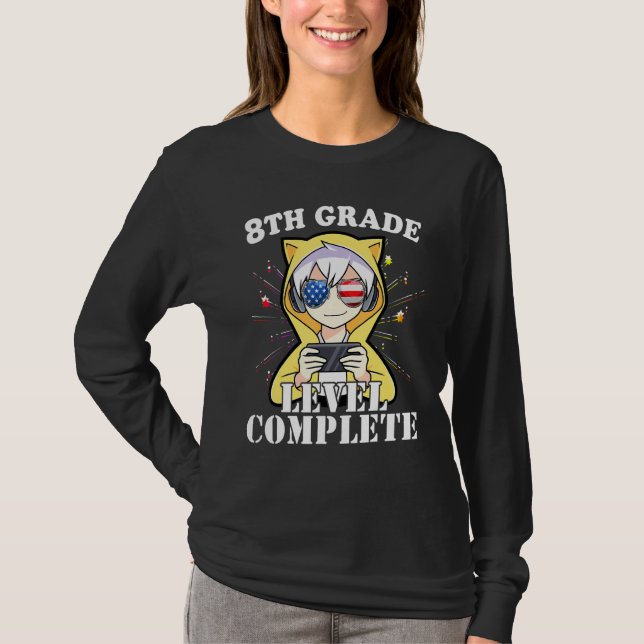 2022 8th Grade Graduation Boy Gamer Sunglasses Ame T-Shirt (Front)