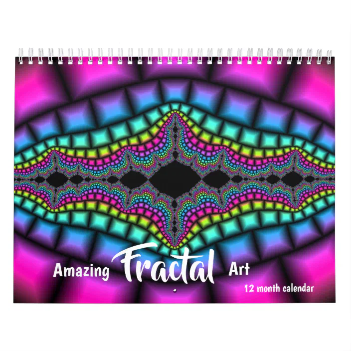 2022 Amazing Fractal Art Psychedelic Calendar | Zazzle.com