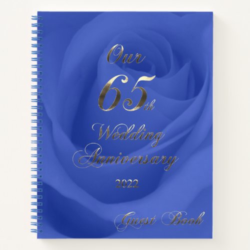 2022 Blue Sapphire Wedding Our 65th Anniversary Notebook