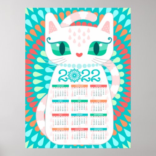 2022 Booshie Cat Calendar Poster