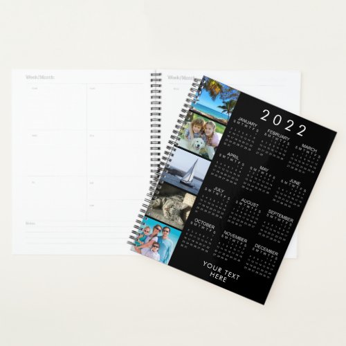2022 Calendar 5 Photo Collage Your Color Planner