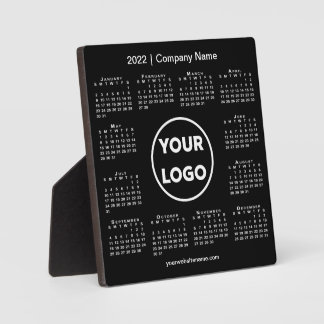 2022 Calendar Company Logo Black Business Plaque