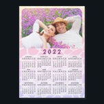 2022 Calendar Magnet Family Photo Colorful Pastel<br><div class="desc">Make your own 2022 magnetic photo calendar for a fridge by uploading a personal picture. This calendar has a stylish background in colorful pastel spots. It's a perfect practical gift idea for Christmas,  New Year and other holidays for family and friends.</div>