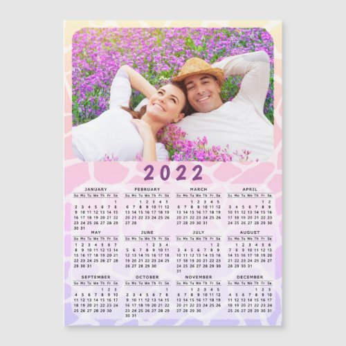 2022 Calendar Magnet Family Photo Colorful Pastel