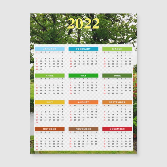 2022 Calendar Magnetic Card (Front)
