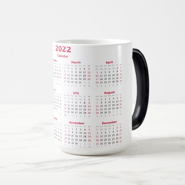 2022 Calendar Morphing Mug (Front Right)