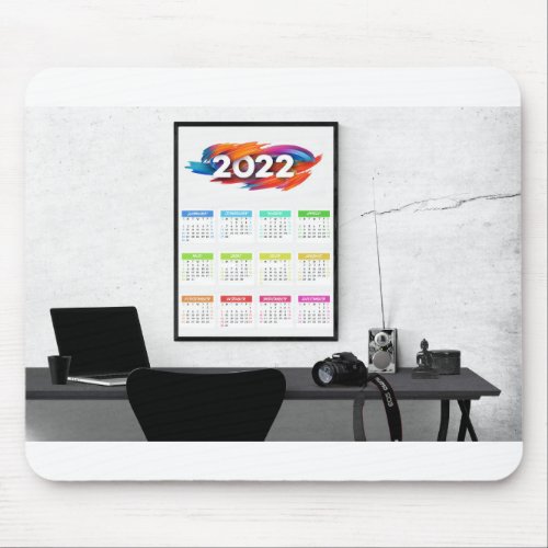 2022 calendar mouse pad