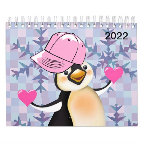 2022 Calendar Penguin Love