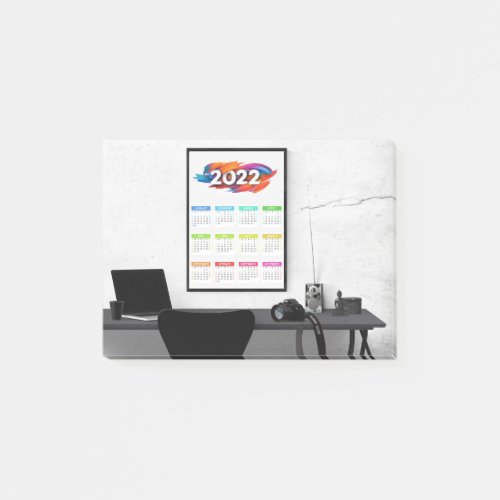 2022 calendar post_it notes