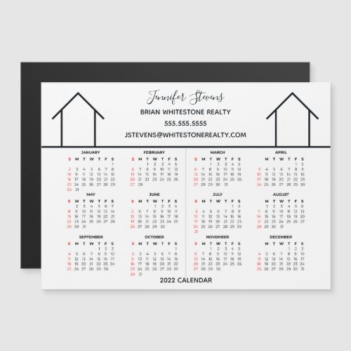 2022 Calendar Real Estate Company Custom Magnet