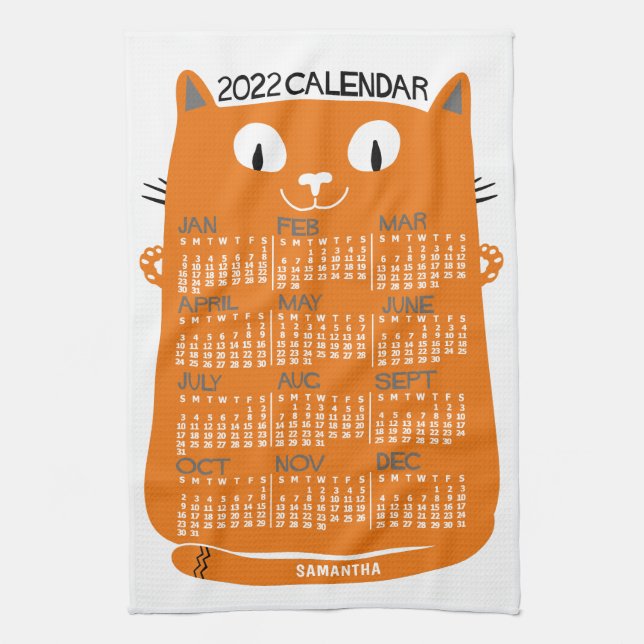 2022 Calendar (See Description for New Version)  Kitchen Towel (Vertical)