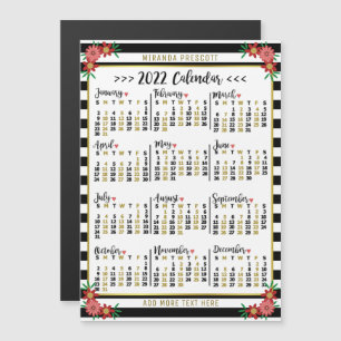 2022 Calendar (See Description for New Version) Magnetic Invitation
