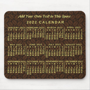 2022 Calendar (See Description for New Version)  Mouse Pad