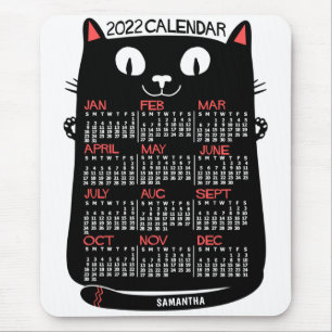 2022 Calendar (See Description for New Version) Mouse Pad