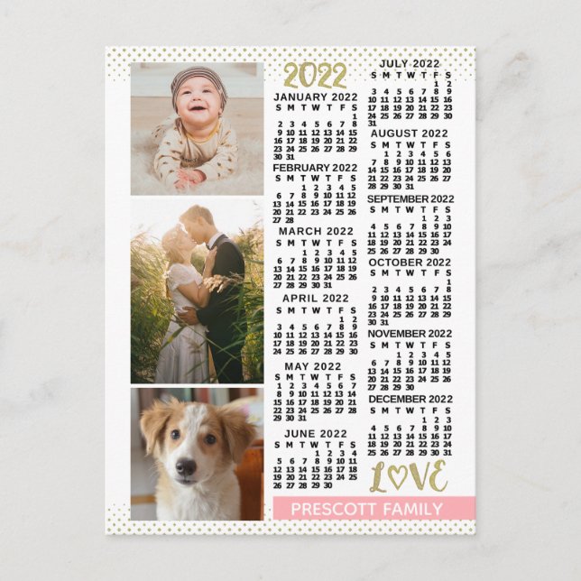 2022 Calendar (See Description for New Version)  Postcard (Front)
