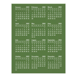 2022 calendar template flyer