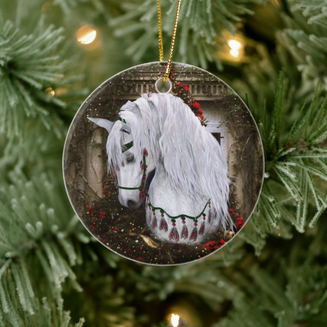 2022 Christmas Horse2 Ornament 2-sided (Tree)