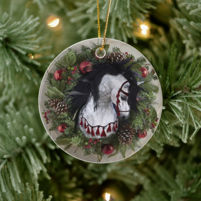 2022 Christmas Horse Ornament 2-sided (Tree)