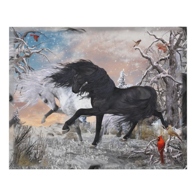 2022 Christmas Horses ver2 Faux Canvas Print (Front)