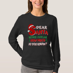 2022  Christmas  Kids Adults Santa I Can Explain T-Shirt