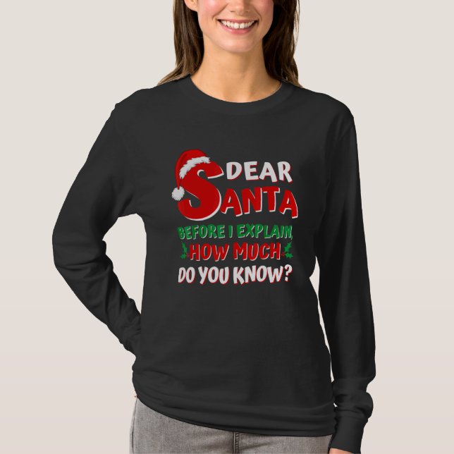 2022  Christmas  Kids Adults Santa I Can Explain T-Shirt (Front)
