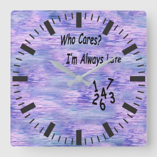 2022 color of the year water reflection square wall clock