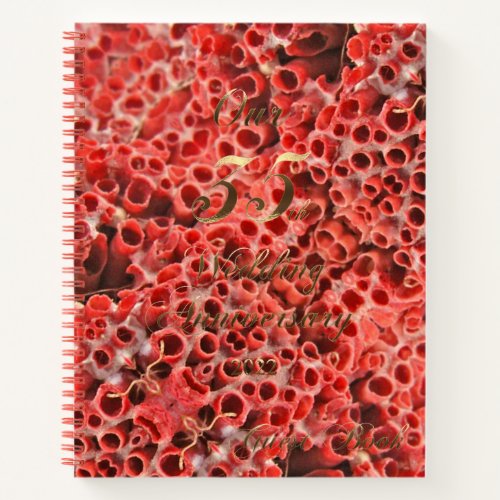 2022 Coral Wedding Our 35th Anniversary Notebook
