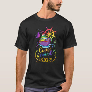 2022 Cruise Squad Tie Dye Colorful Matching Group  T-Shirt