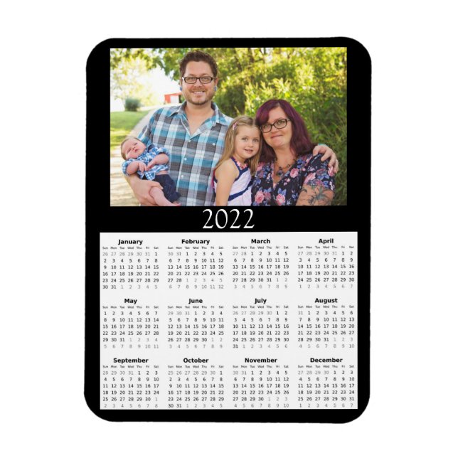 2022 Customized Photo Calendar Mini Magnet (Vertical)