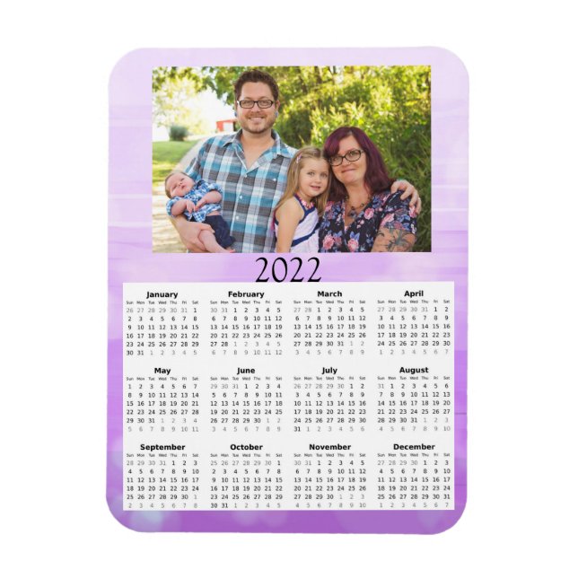 2022 Customized Photo Calendar Mini Magnet (Vertical)