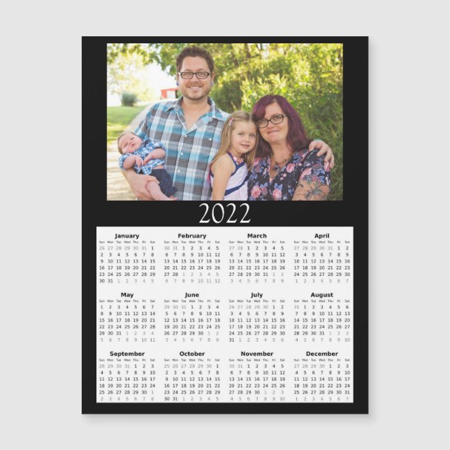 2022 Customized Photo Calendar Mini Magnet (Front)