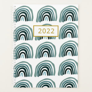 2022 Daily Planner Modern Minimalist Rainbow