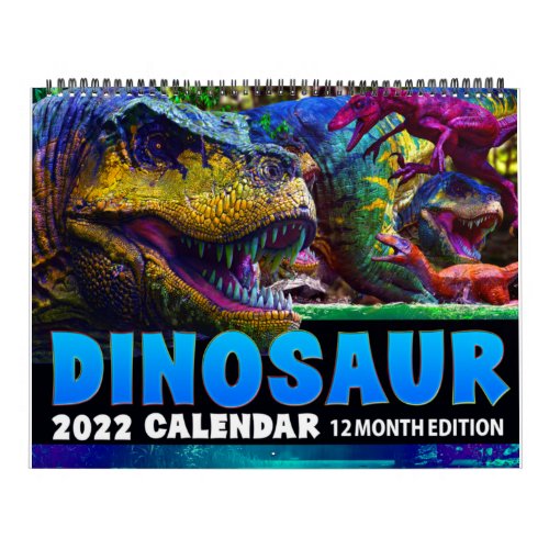 2022 DINOSAUR WORLD CALENDAR Kids Calendar Print