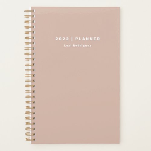 2022 Dusty Pink Monthly Weekly Non Dated Dark Planner