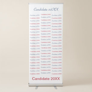2022  Election Candidate Template Step and Repeat Retractable Banner