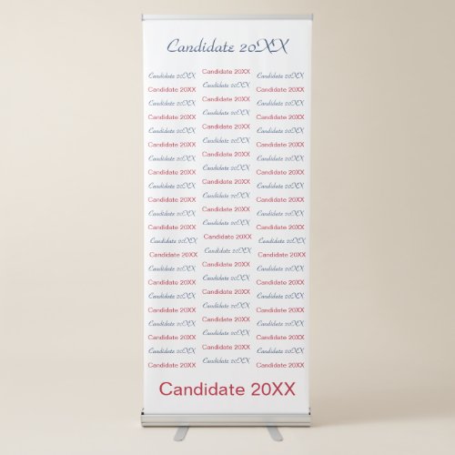 2022  Election Candidate Template Step and Repeat Retractable Banner