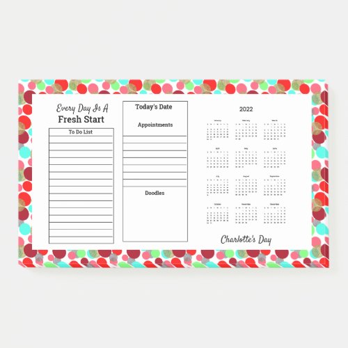 2022 Every Days A Fresh Start Personalized Post_it Notes