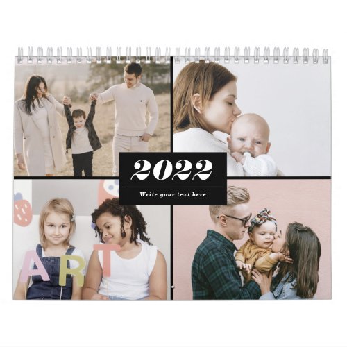 2022 Family Photo Collage Modern Simple Elegant  Calendar