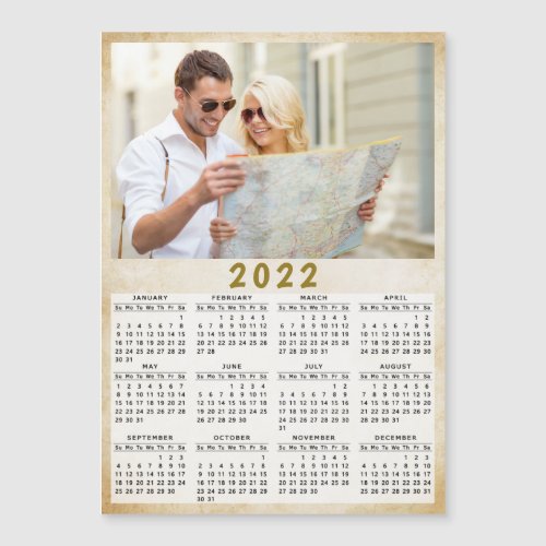2022 Full Year Magnetic Calendar Custom Photo
