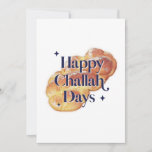 2022 Fun Happy Challah Days Hanukkah Watercolor Holiday Card<br><div class="desc">© Gorjo Designs. Made for you via the Zazzle platform.

// Need help customizing your design? Got other ideas? Feel free to contact me (Zoe) directly via the contact button below.</div>