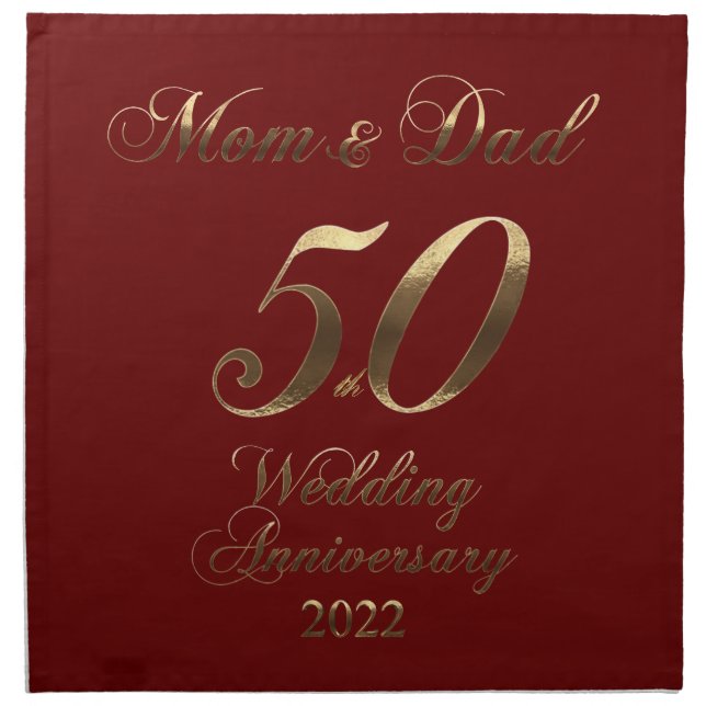 2022 Golden Wedding 50th Anniversary Parents Cloth (Front)