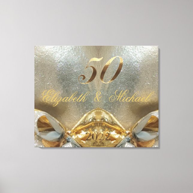 2022 Golden Wedding 50th Wedding Anniversary Canvas Print (Front)