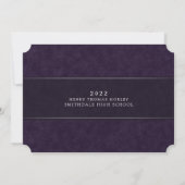 2022 Graduation Diploma Purple & White Invite (Back)