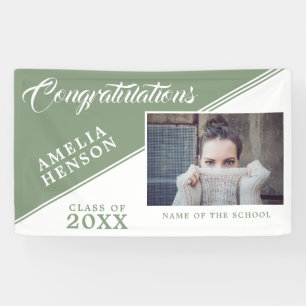 2022 Graduation Pastel Green Graduate Photo Banner