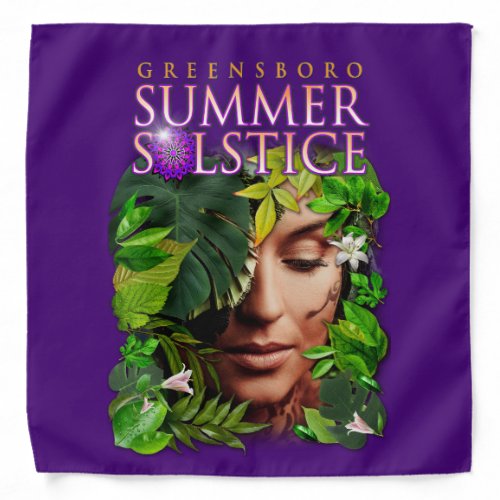 2022 Greensboro Summer Solstice Festival Purple Bandana