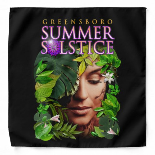 2022 Greensboro Summer Solstice Festival Souvenir Bandana