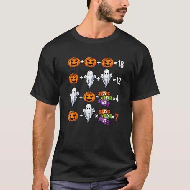 2022 Halloween Order of Operations Quiz Math Teach T-Shirt (Front)