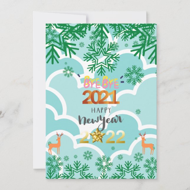 2022 Happy New Year Holiday Greeting Cards (Front)